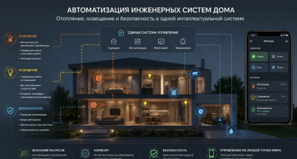 Автоматизация инженерных систем дома: как объединить отопление, освещение и безопасность в одну систему